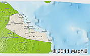 Shaded Relief 3D Map of Dar-Es-Salaam, physical outside