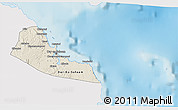 Shaded Relief 3D Map of Dar-Es-Salaam, single color outside
