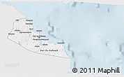 Silver Style 3D Map of Dar-Es-Salaam, single color outside