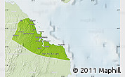 Physical Map of Dar-Es-Salaam, lighten