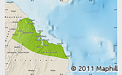 Physical Map of Dar-Es-Salaam, shaded relief outside