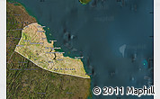 Satellite Map of Dar-Es-Salaam, darken