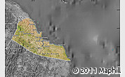 Satellite Map of Dar-Es-Salaam, desaturated