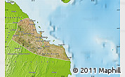 Satellite Map of Dar-Es-Salaam, physical outside