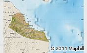 Satellite Map of Dar-Es-Salaam, shaded relief outside