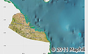 Satellite Map of Dar-Es-Salaam, single color outside