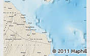 Shaded Relief Map of Dar-Es-Salaam