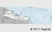 Gray Panoramic Map of Dar-Es-Salaam