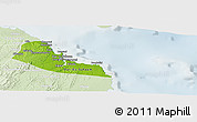 Physical Panoramic Map of Dar-Es-Salaam, lighten