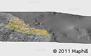 Satellite Panoramic Map of Dar-Es-Salaam, desaturated