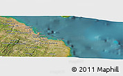 Satellite Panoramic Map of Dar-Es-Salaam