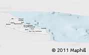 Silver Style Panoramic Map of Dar-Es-Salaam, single color outside