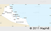 Classic Style Simple Map of Dar-Es-Salaam, single color outside