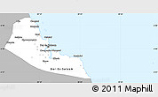 Gray Simple Map of Dar-Es-Salaam, single color outside