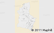 Classic Style 3D Map of Dodoma, single color outside