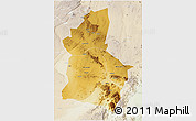 Physical 3D Map of Dodoma, lighten