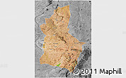 Satellite 3D Map of Dodoma, desaturated