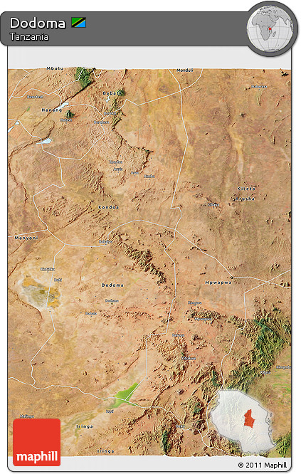 Satellite 3D Map of Dodoma