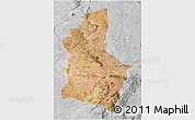 Satellite 3D Map of Dodoma, lighten, desaturated