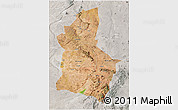 Satellite 3D Map of Dodoma, lighten, semi-desaturated