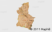 Satellite 3D Map of Dodoma, single color outside