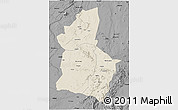 Shaded Relief 3D Map of Dodoma, darken, desaturated