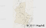 Shaded Relief 3D Map of Dodoma, lighten