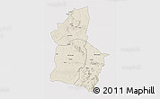 Shaded Relief 3D Map of Dodoma, single color outside