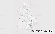 Silver Style 3D Map of Dodoma, single color outside