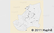 Classic Style 3D Map of Kondoa, single color outside