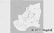 Gray 3D Map of Kondoa, single color outside