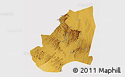 Physical 3D Map of Kondoa, cropped outside