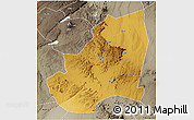 Physical 3D Map of Kondoa, semi-desaturated