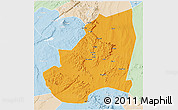 Political 3D Map of Kondoa, lighten