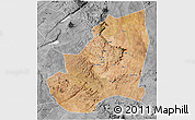 Satellite 3D Map of Kondoa, desaturated