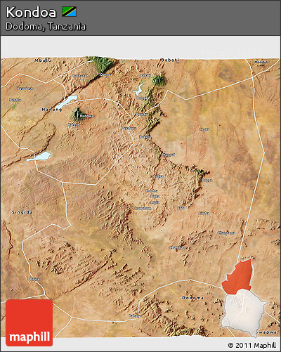 Satellite 3D Map of Kondoa