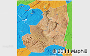 Satellite 3D Map of Kondoa, political outside