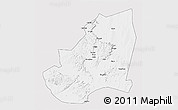 Silver Style 3D Map of Kondoa, single color outside