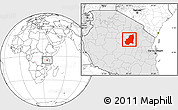 Blank Location Map of Kondoa, highlighted country