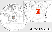 Blank Location Map of Kondoa