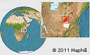 Satellite Location Map of Kondoa, highlighted parent region