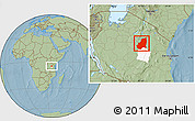 Savanna Style Location Map of Kondoa, highlighted parent region, hill shading