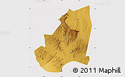 Physical Map of Kondoa, cropped outside