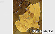 Physical Map of Kondoa, darken