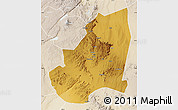 Physical Map of Kondoa, lighten