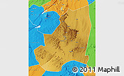 Physical Map of Kondoa, political outside