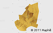 Physical Map of Kondoa, single color outside