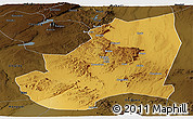 Physical Panoramic Map of Kondoa, darken