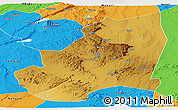 Physical Panoramic Map of Kondoa, political outside
