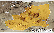 Physical Panoramic Map of Kondoa, semi-desaturated